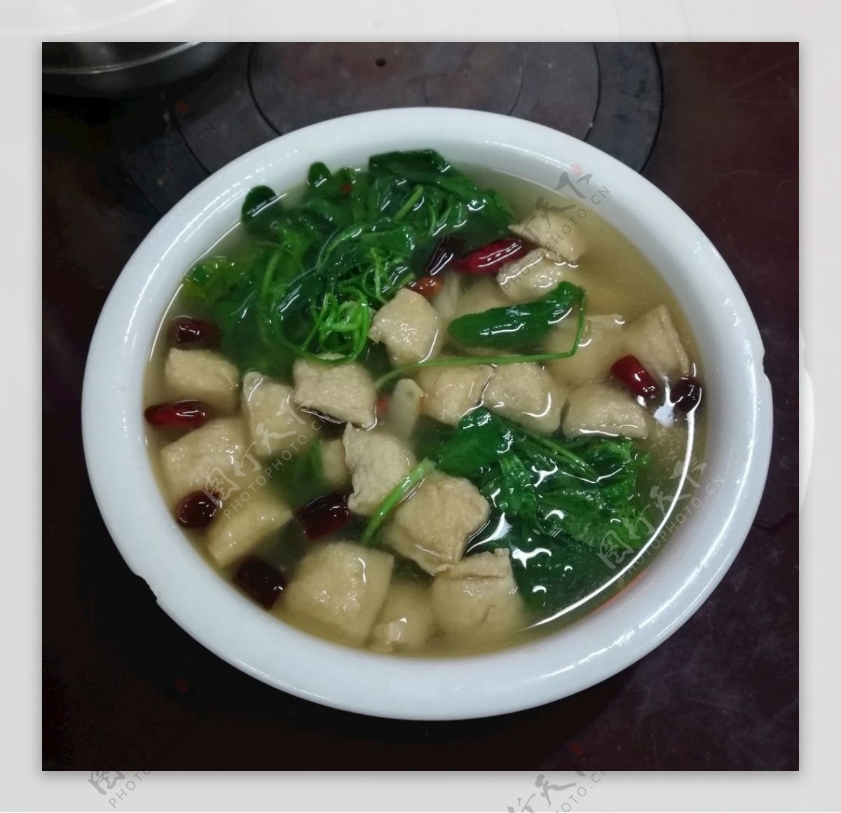 青菜豆腐汤图片
