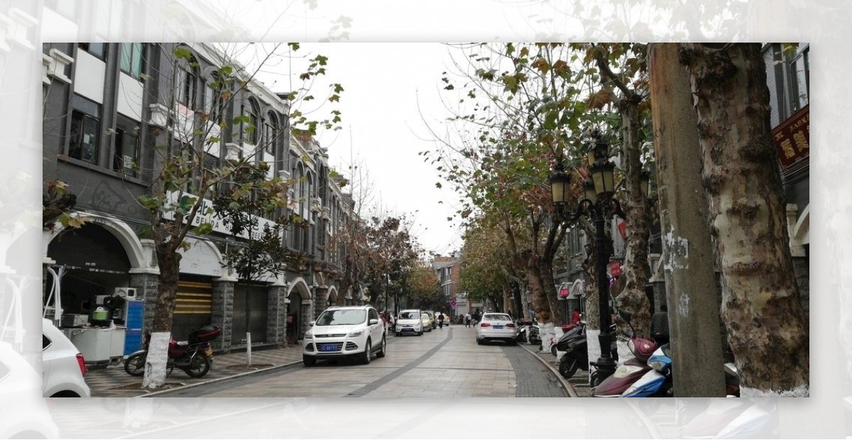 古城街道风景图片