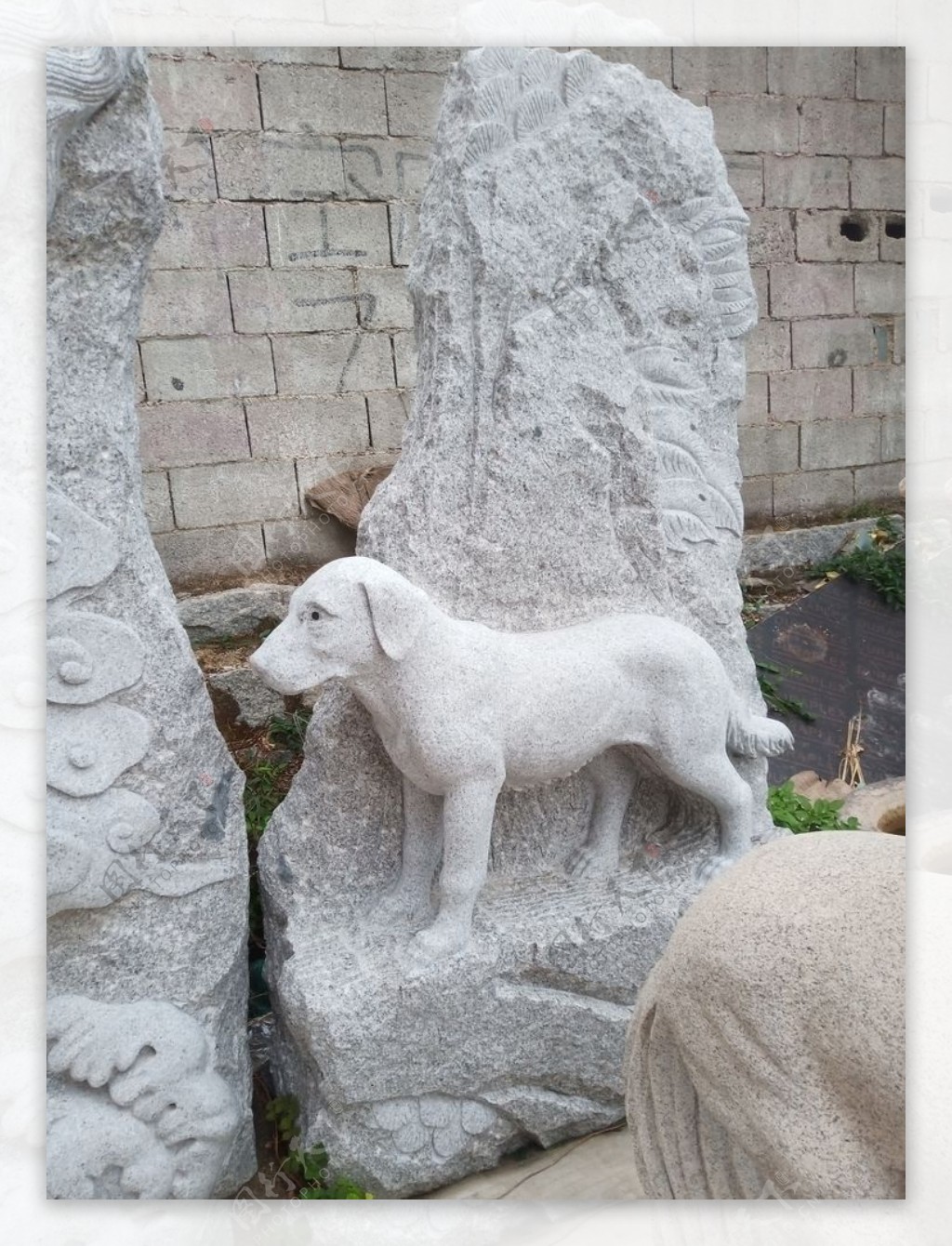 石雕狗图片