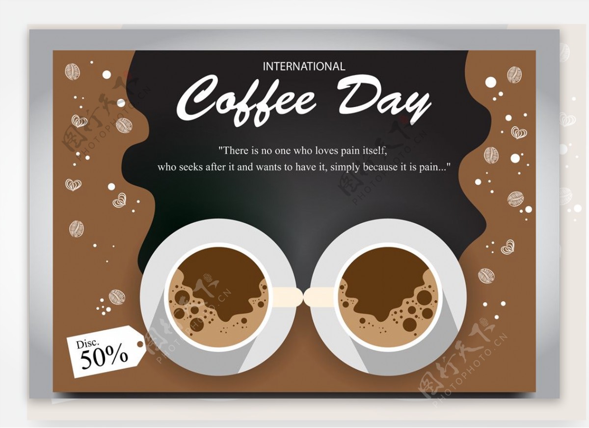 咖啡促销背景图片