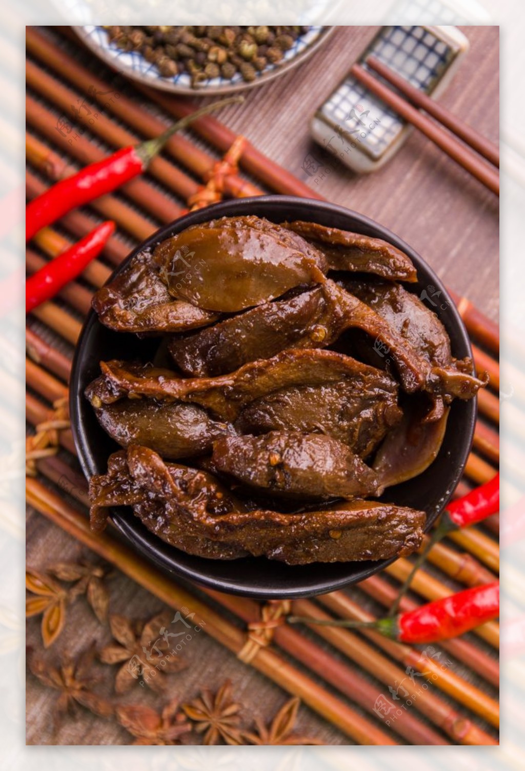 鸭胗美食食材背景海报素材图片