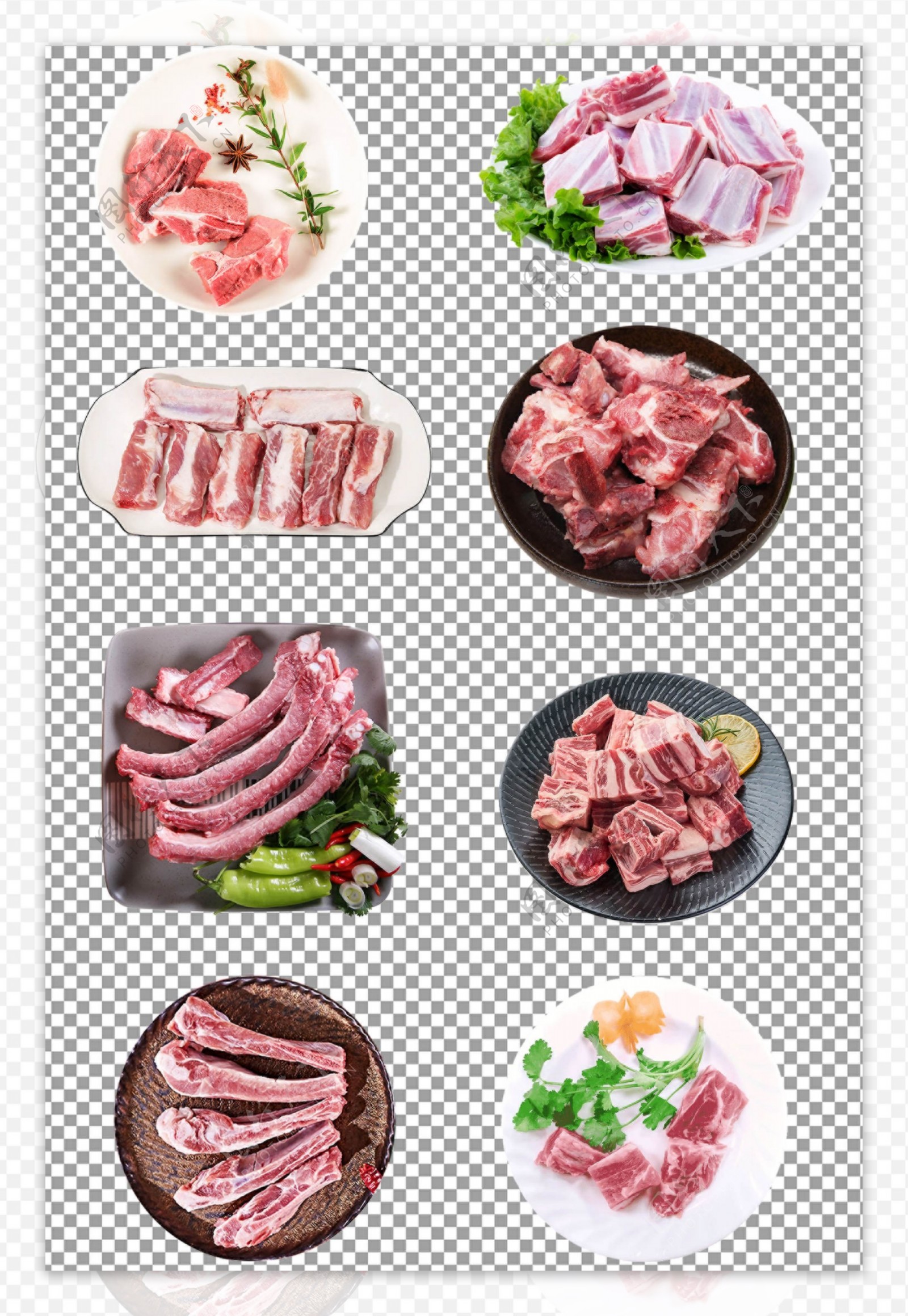 猪肉排骨块图片