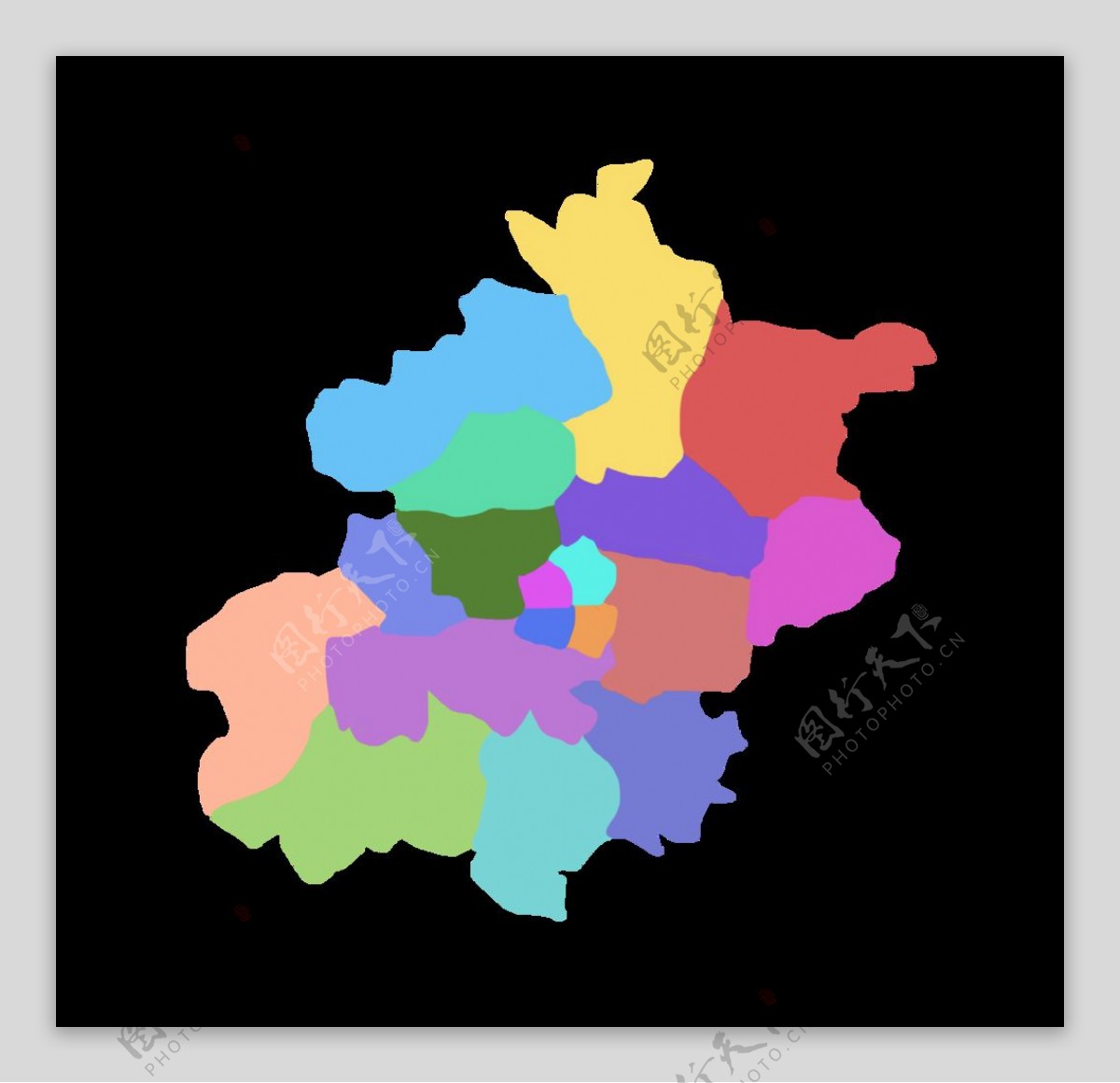北京分区地图区块图片
