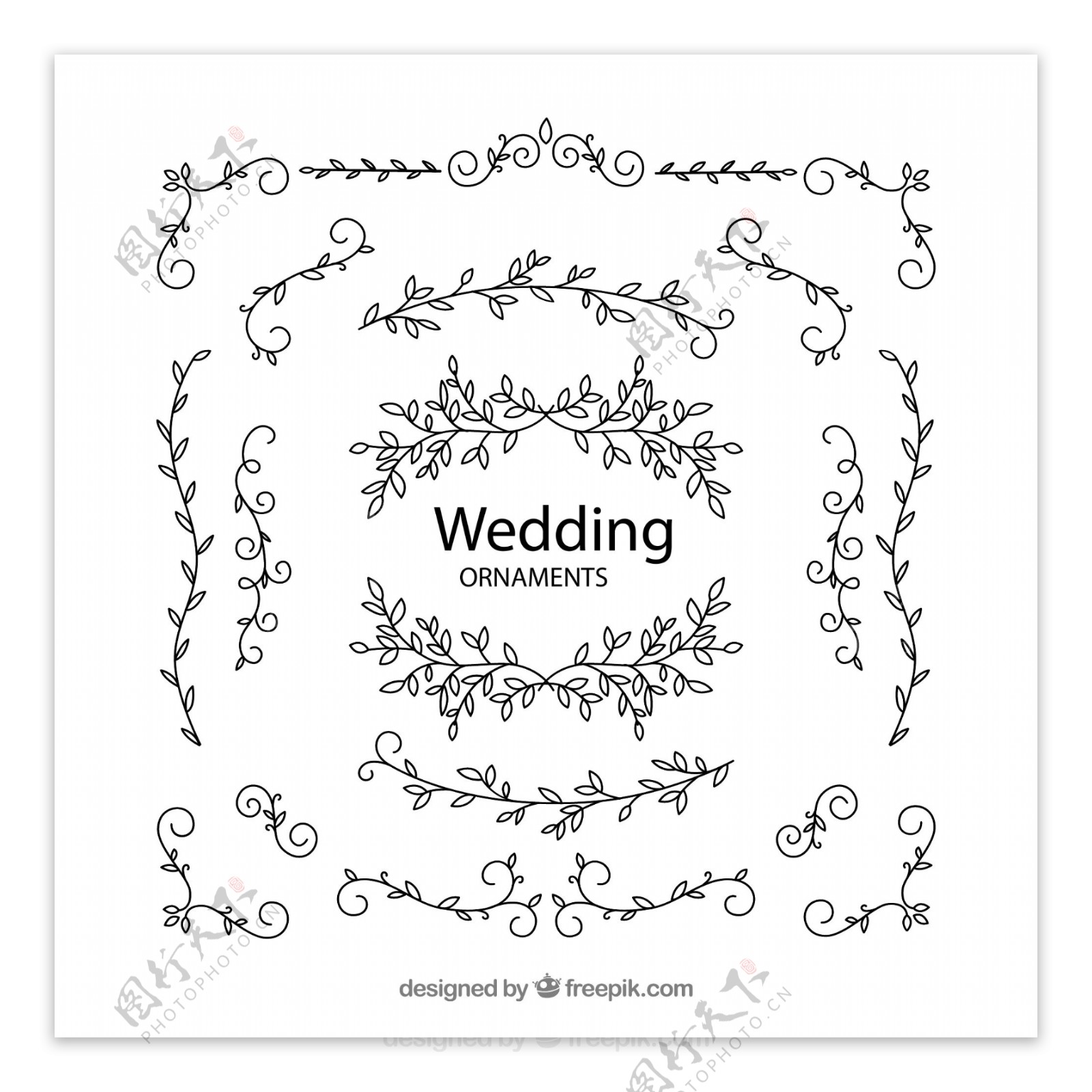 创意婚礼花纹图片