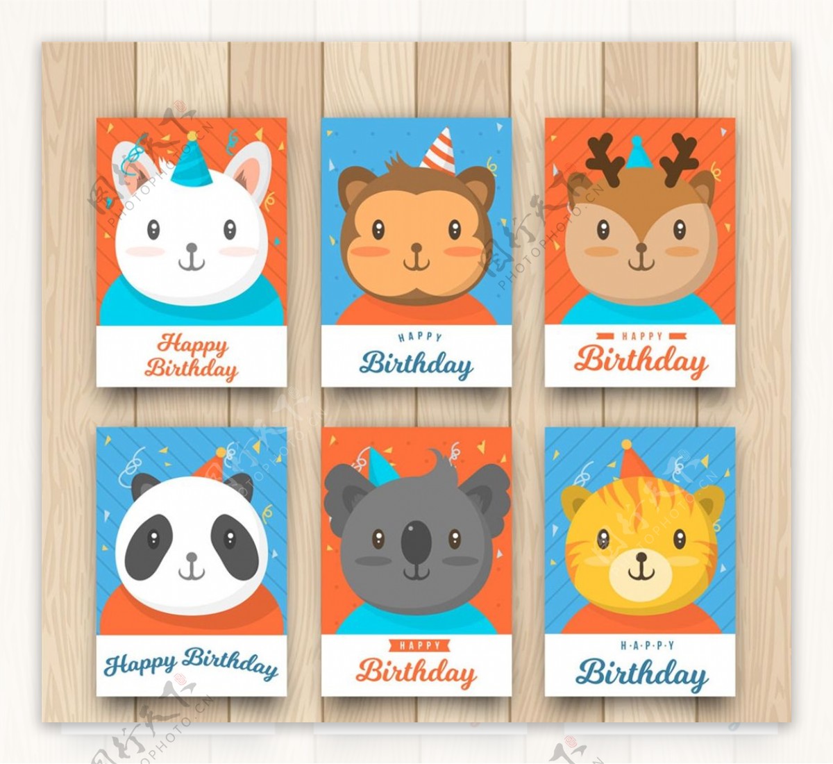动物生日卡片设计图片
