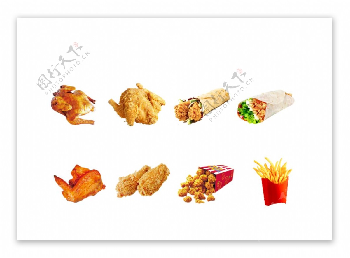 炸鸡汉堡小吃炸鸡菜单图片