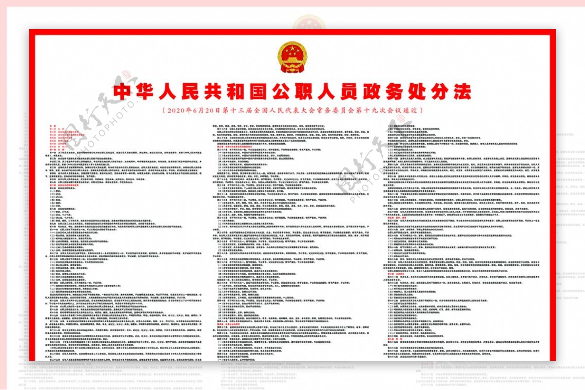 中华人民共和国公职人员政务处分图片