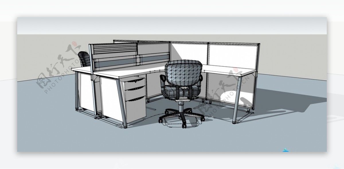 SU办公室家具模型图片