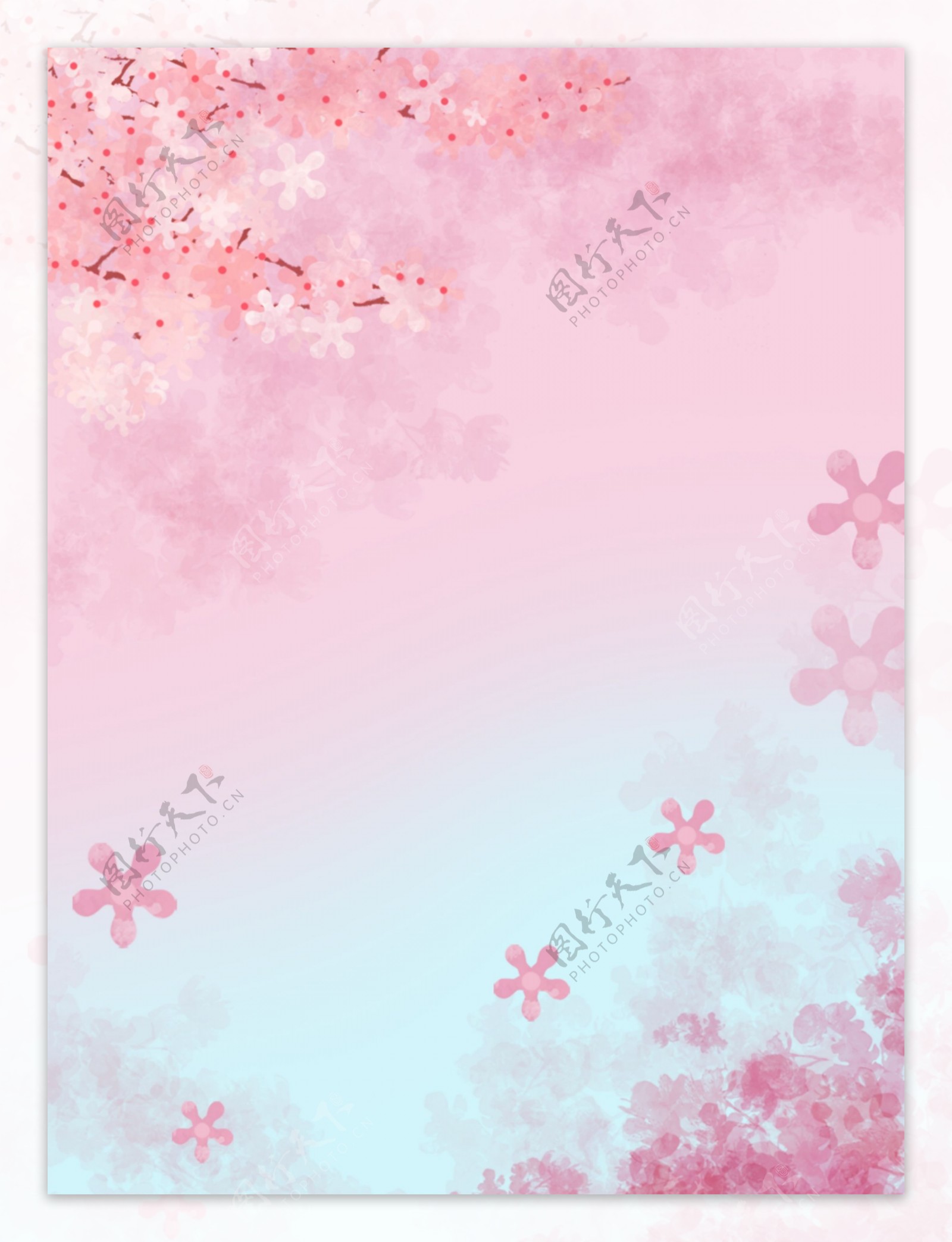 粉色樱花背景图片