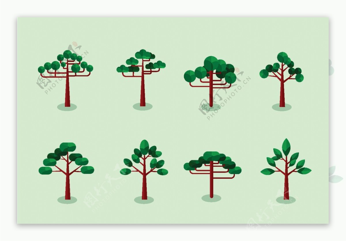 创意树矢量图图片