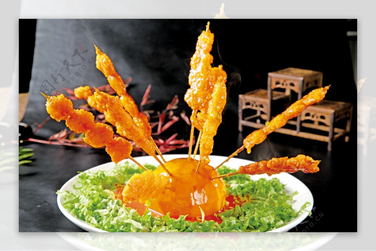 串烧虾图片