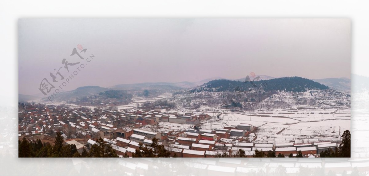 村冬天雪景摄影乡图片