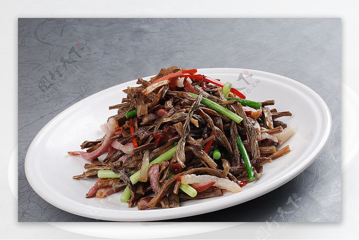 豫菜干豇豆炒腊肉图片