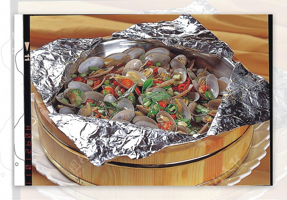 豫菜木盒花蛤图片