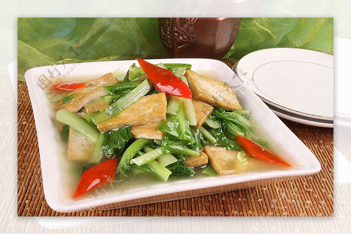 豫菜青菜豆腐图片