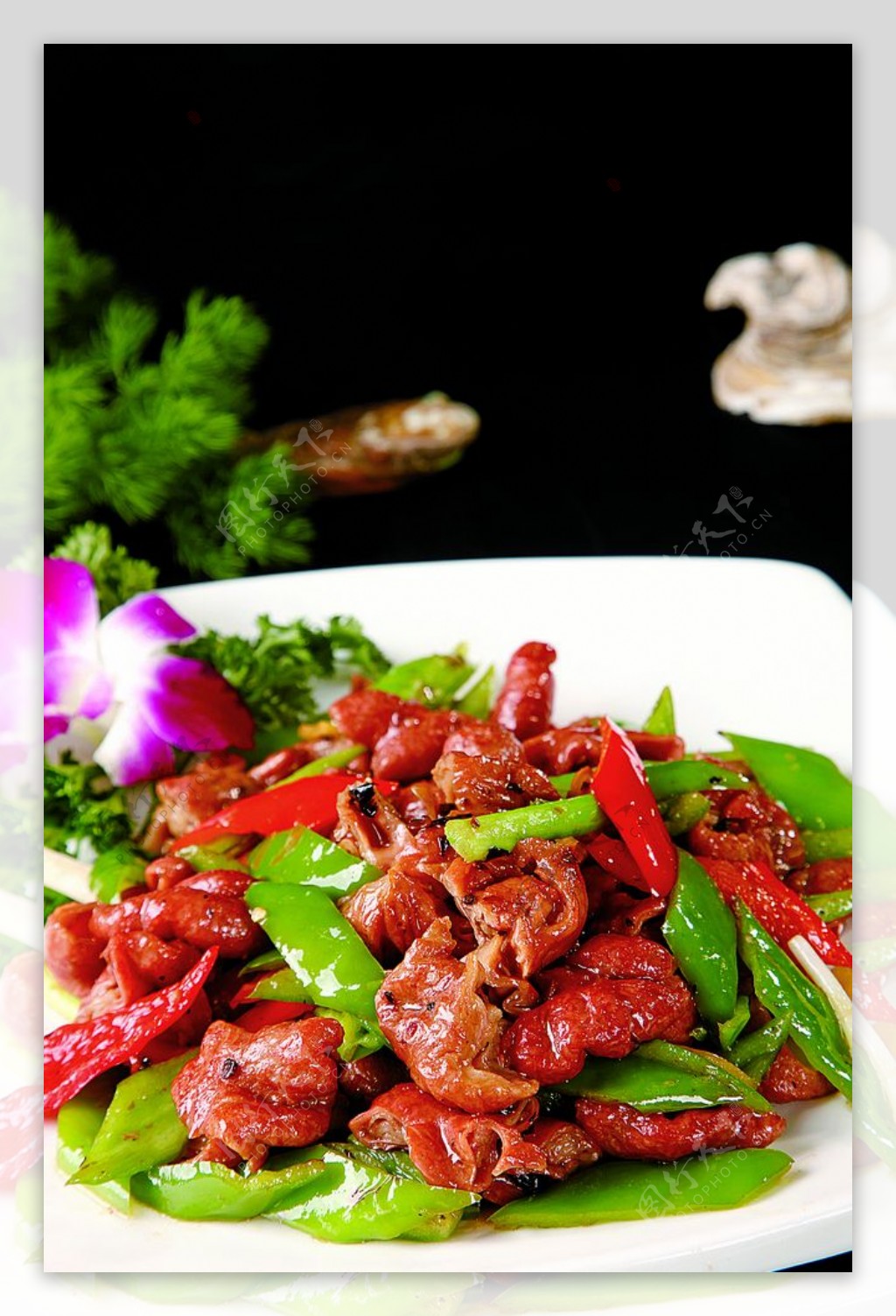 南北热菜豉椒肥肠图片