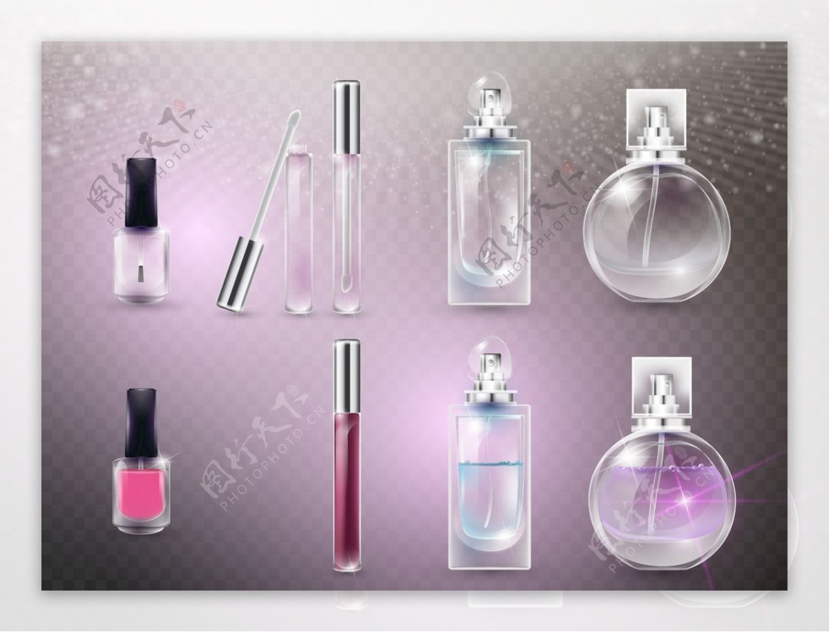 电商化妆品香水矢量产品精修图片