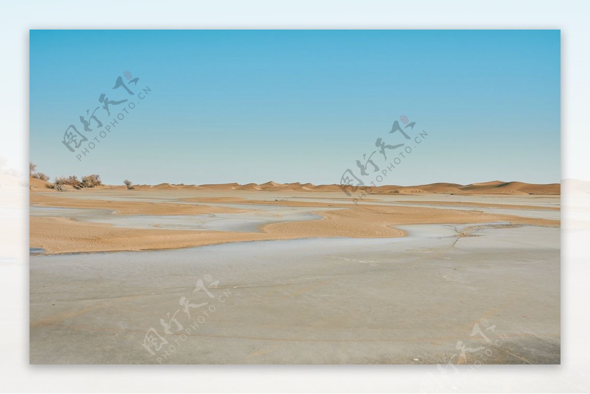 沙漠淡水湖图片