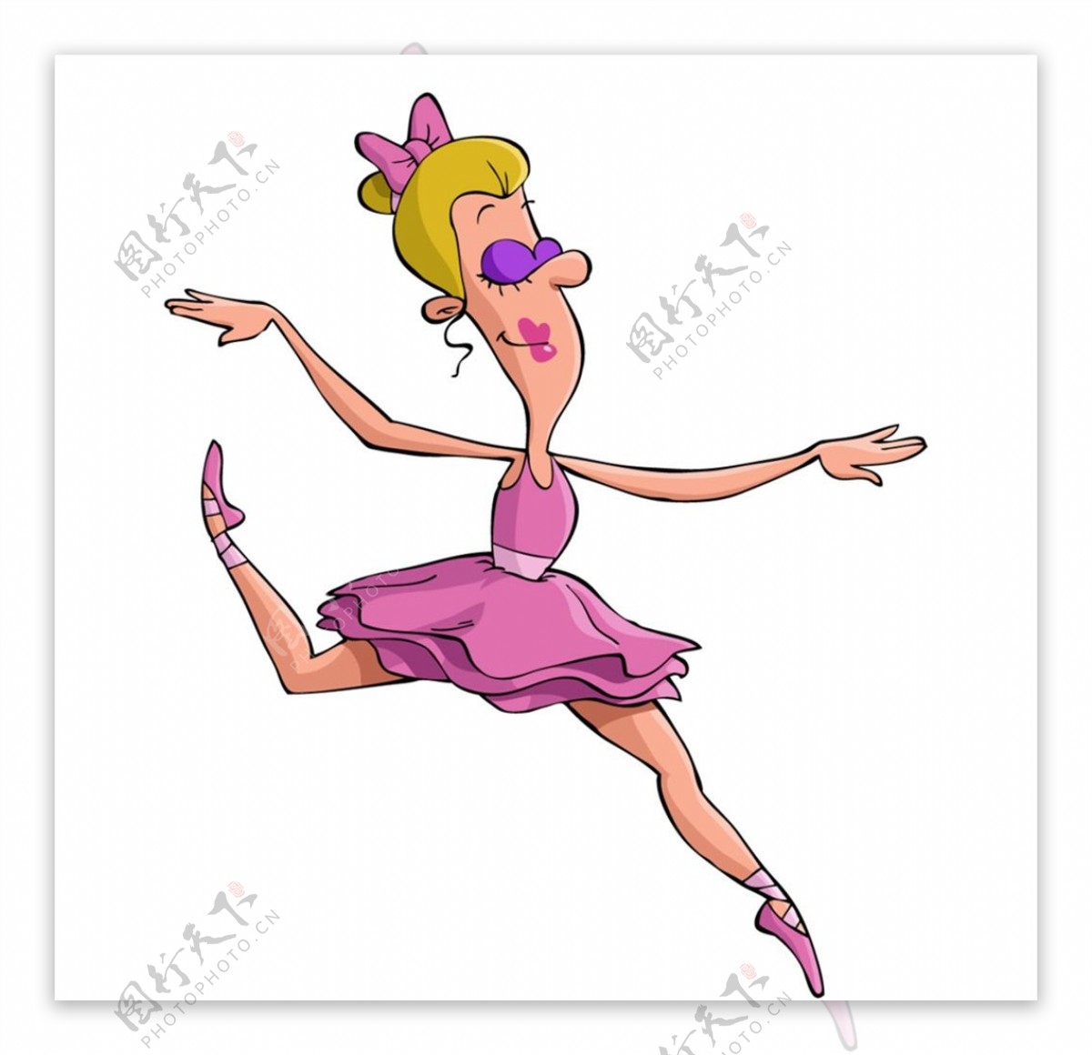 卡通女孩跳舞免抠图图片素材免费下载 - 觅知网