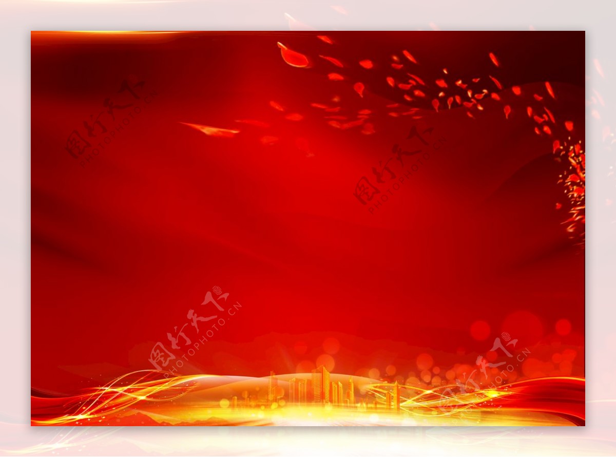 红色会议背景大气图片