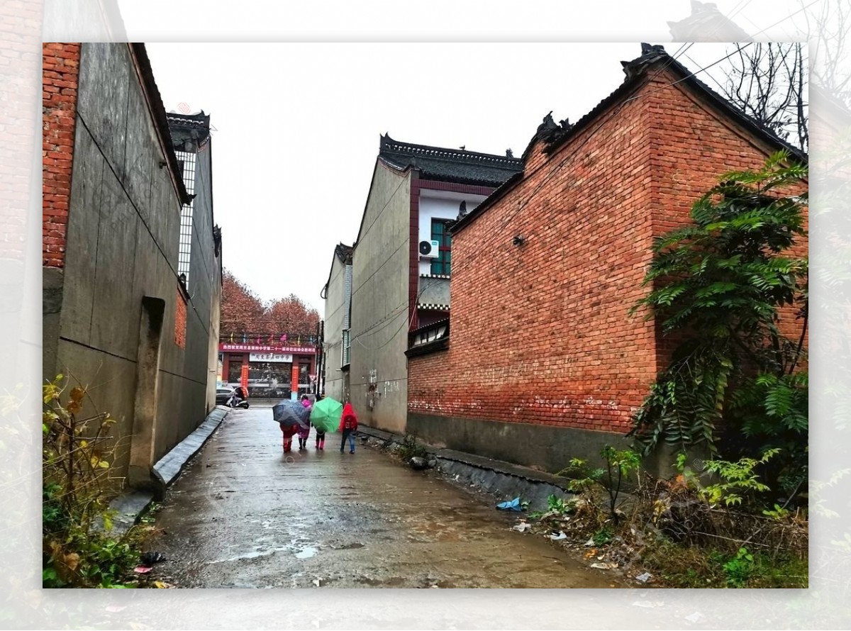 雨天的街道图片