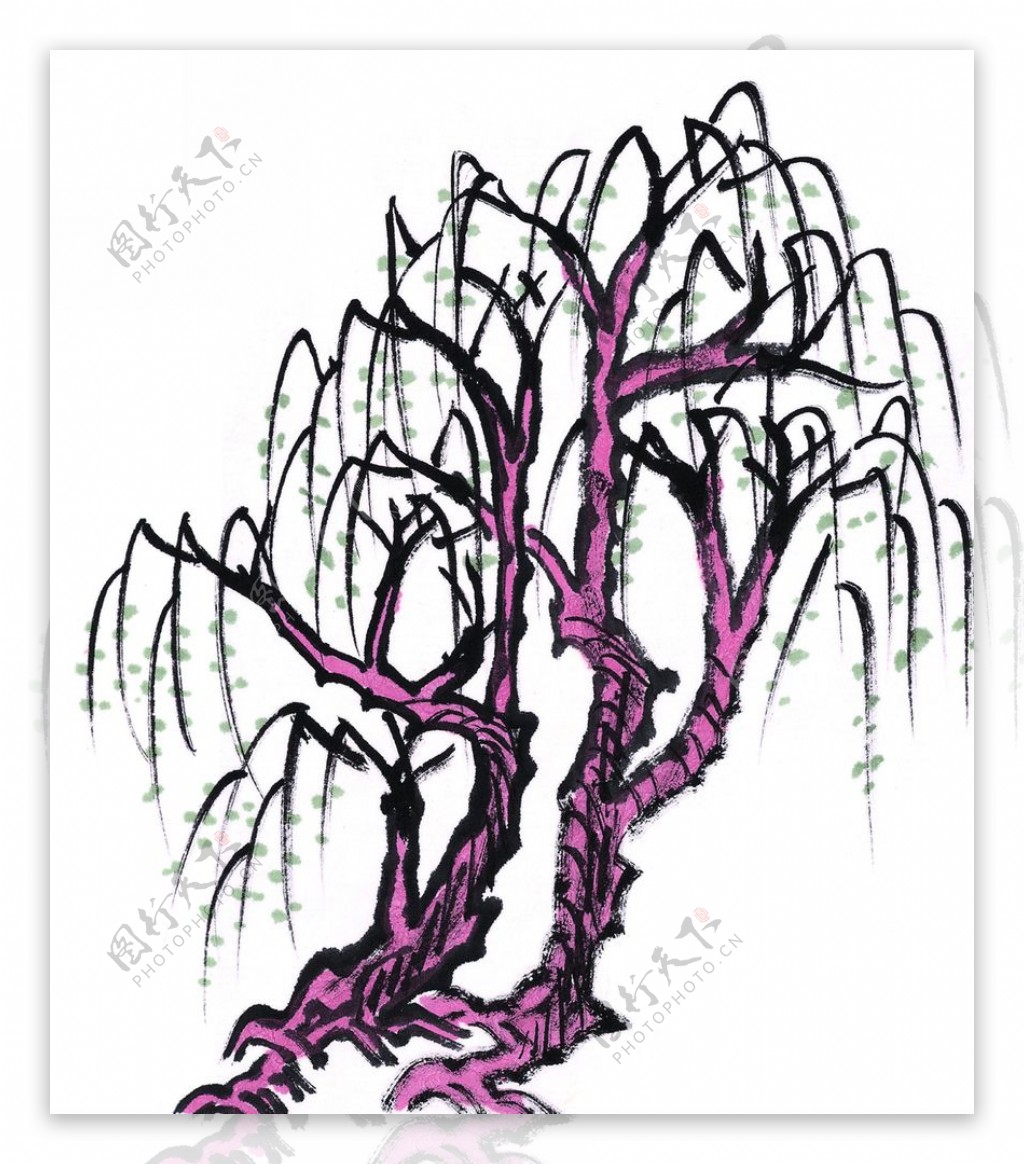 最漂亮简笔画教程 色彩小柳树怎么画好看（讲故事学画画） - 有点网 - 好手艺