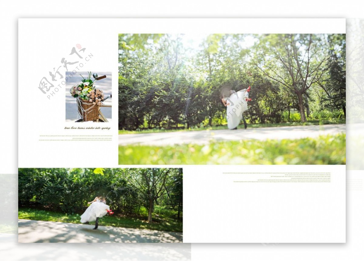 密林花园的真爱相册模板图片