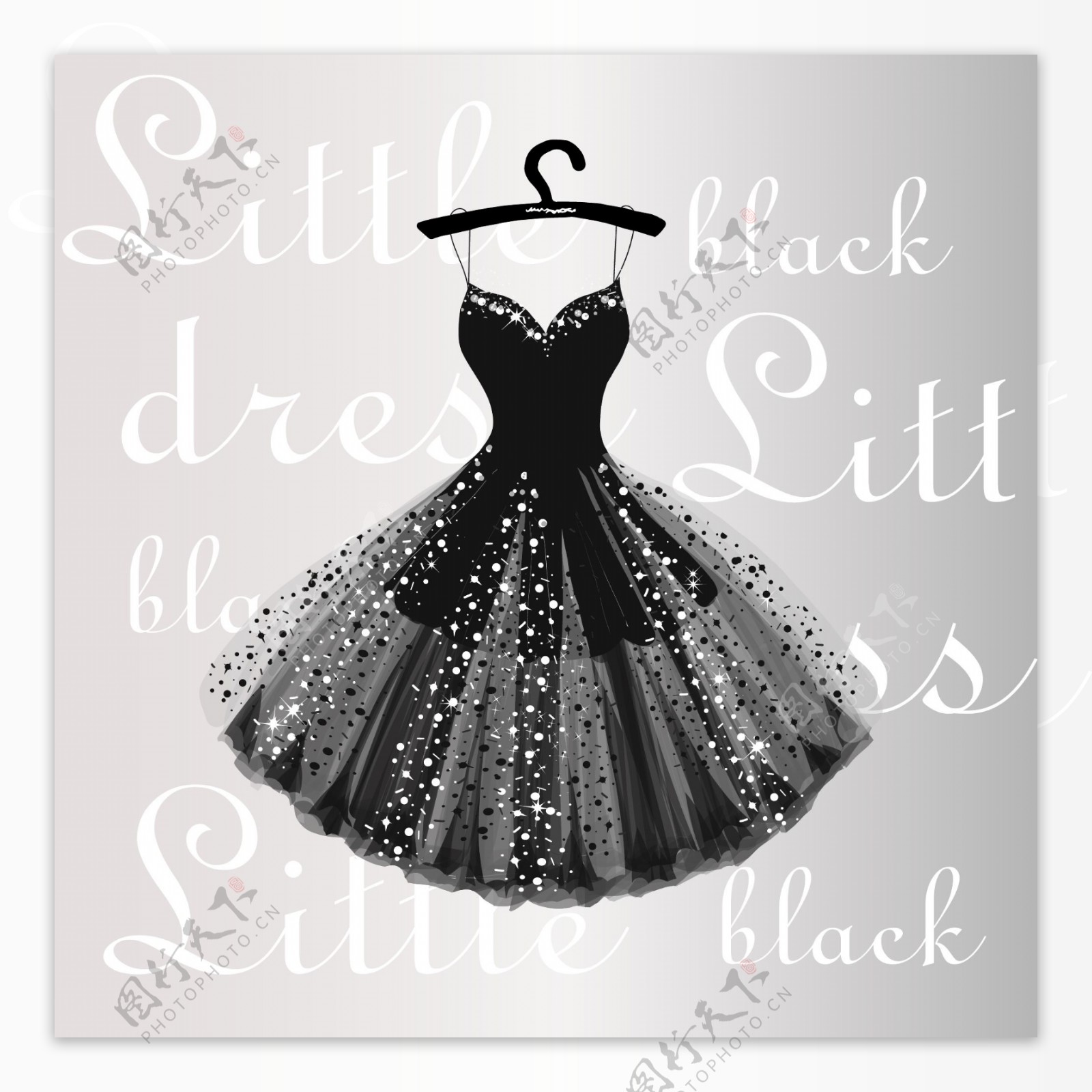 黑色晚礼服裙子图片