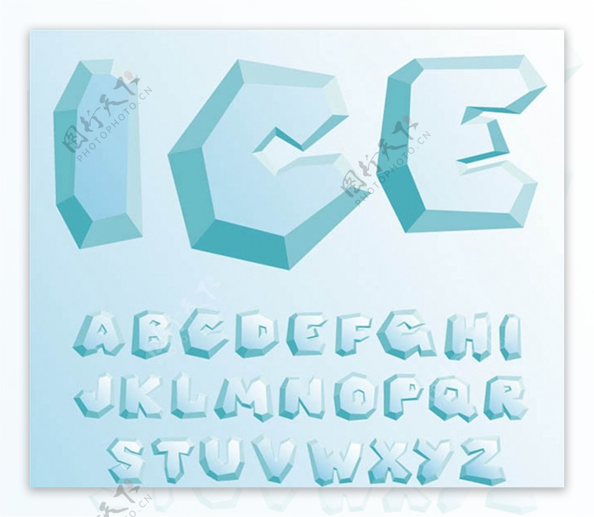 冰块大写字母图片