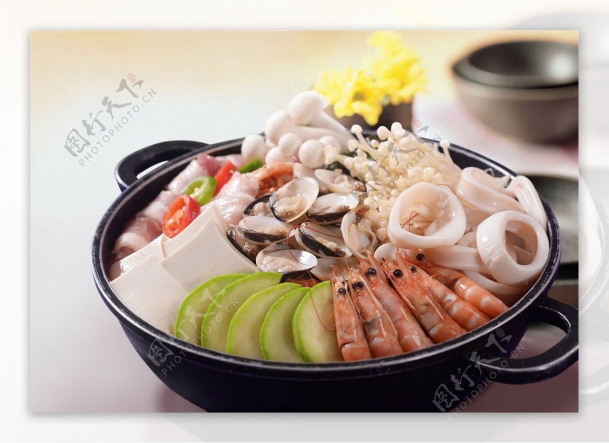 泡菜海鲜锅图片