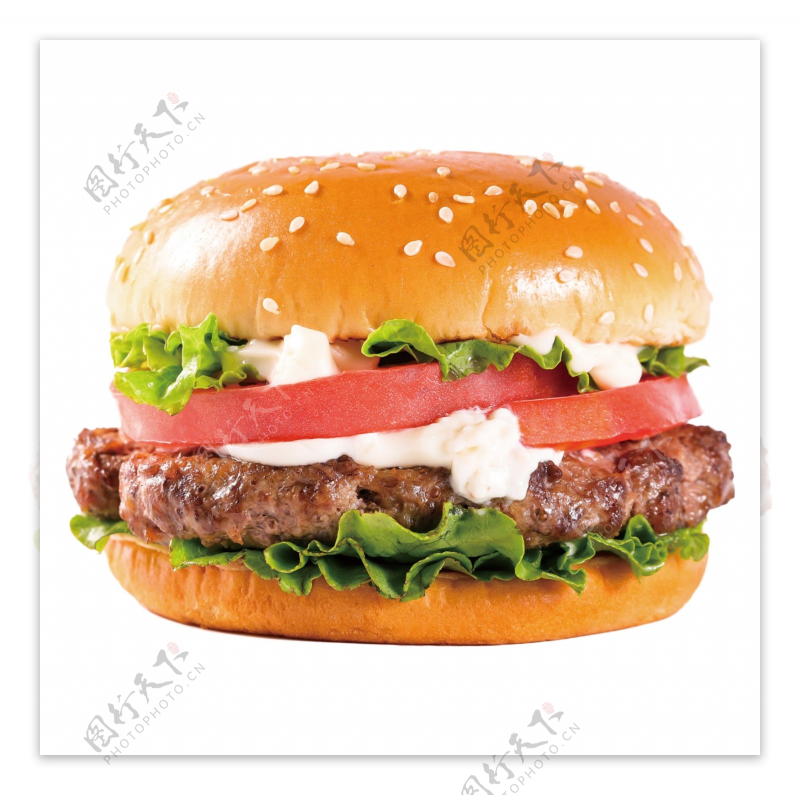 双层牛肉汉堡图片