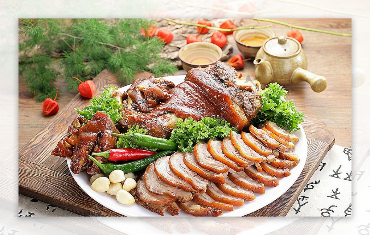 日韩料理猪蹄肉图片