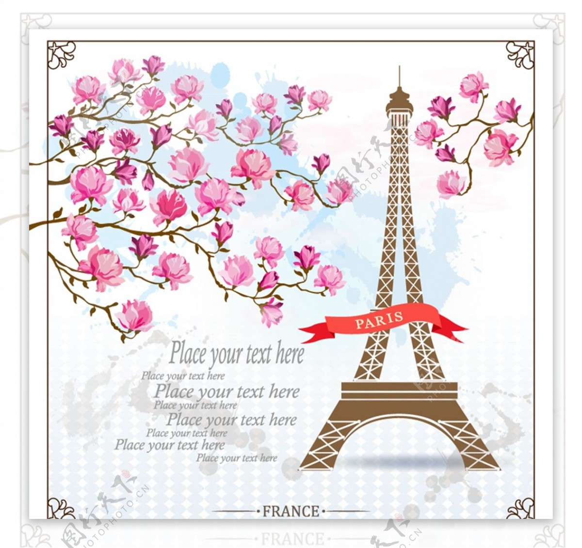 巴黎铁塔矢量图片