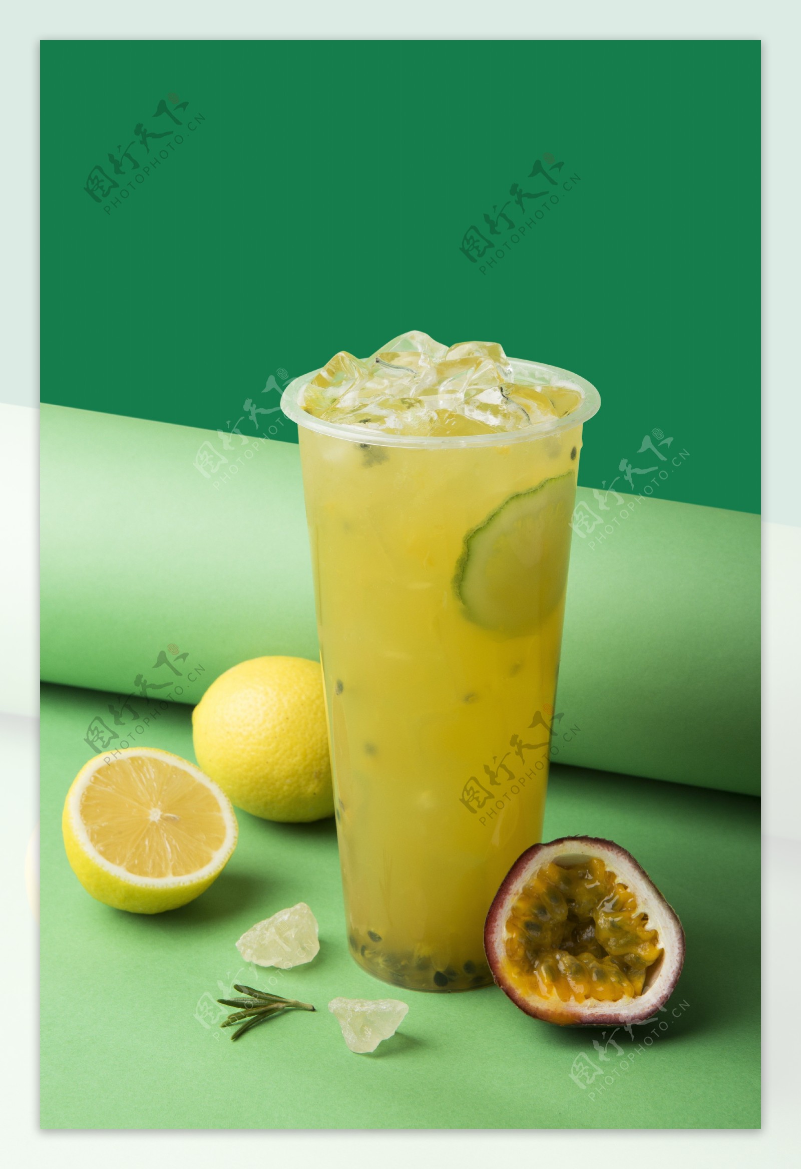 百香果柠檬水图片