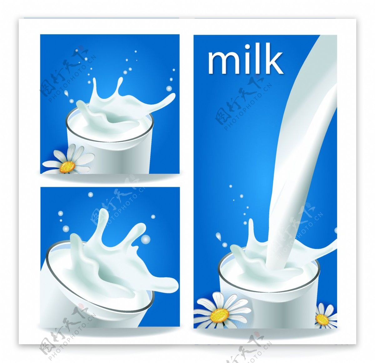 牛奶海报素材图片