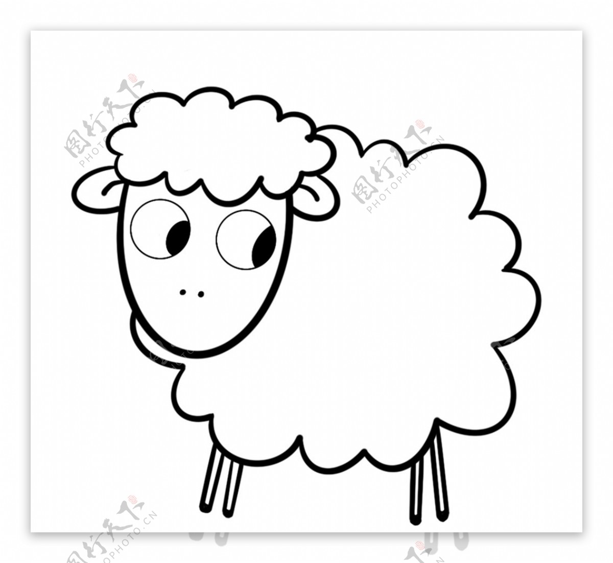 羊简笔画图片素材-编号08312340-图行天下