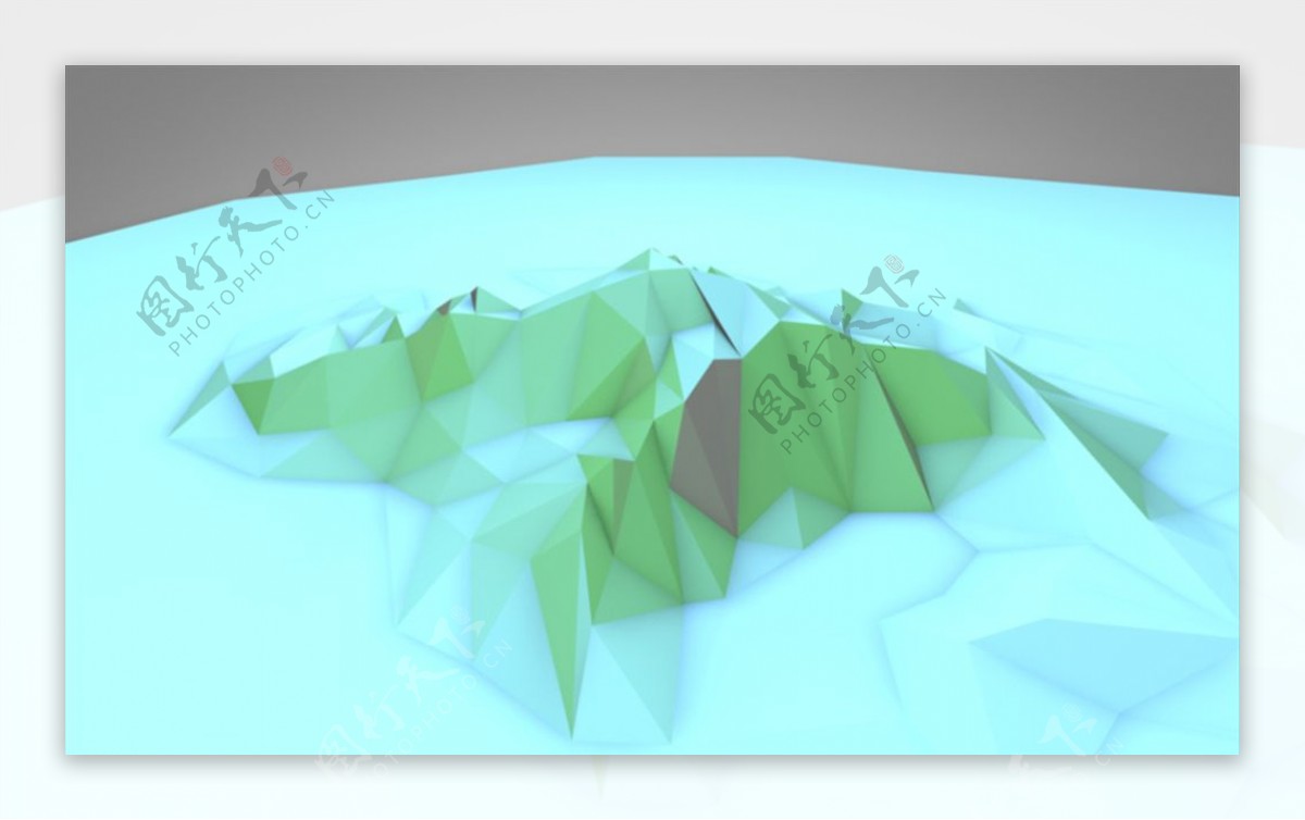 C4D模型冰山图片