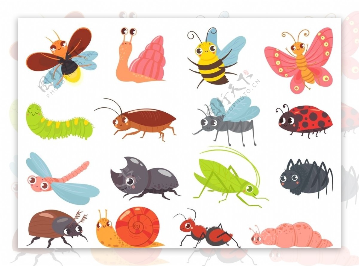 卡通动物昆虫图片
