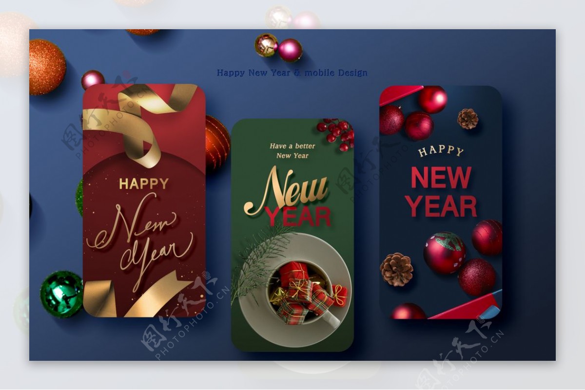 圣诞元素卡片banner图片