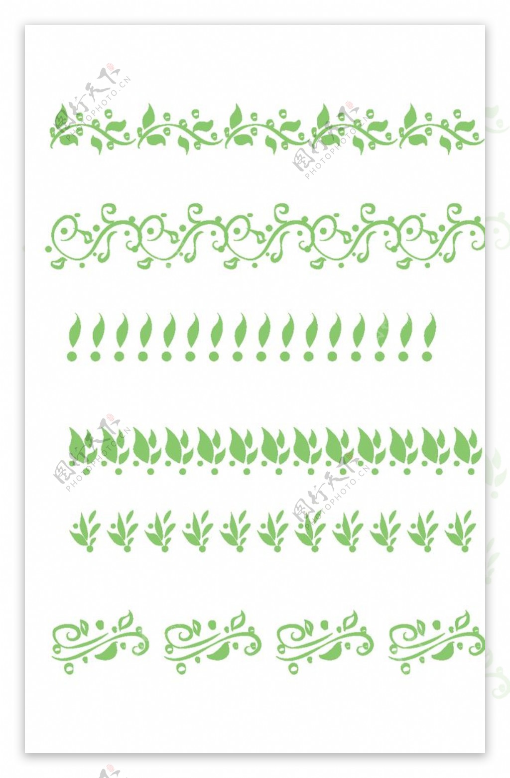 绿色植物叶子花纹图片
